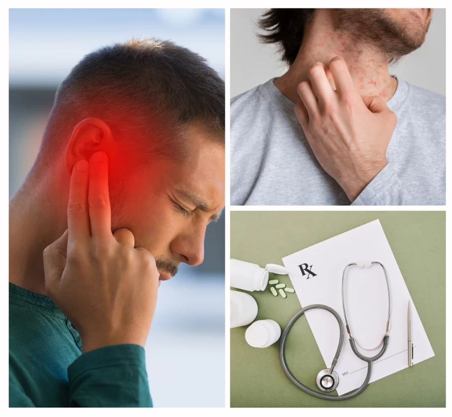Personne souffrant de démangeaisons, une autre douleur interne dans l'oreille.
